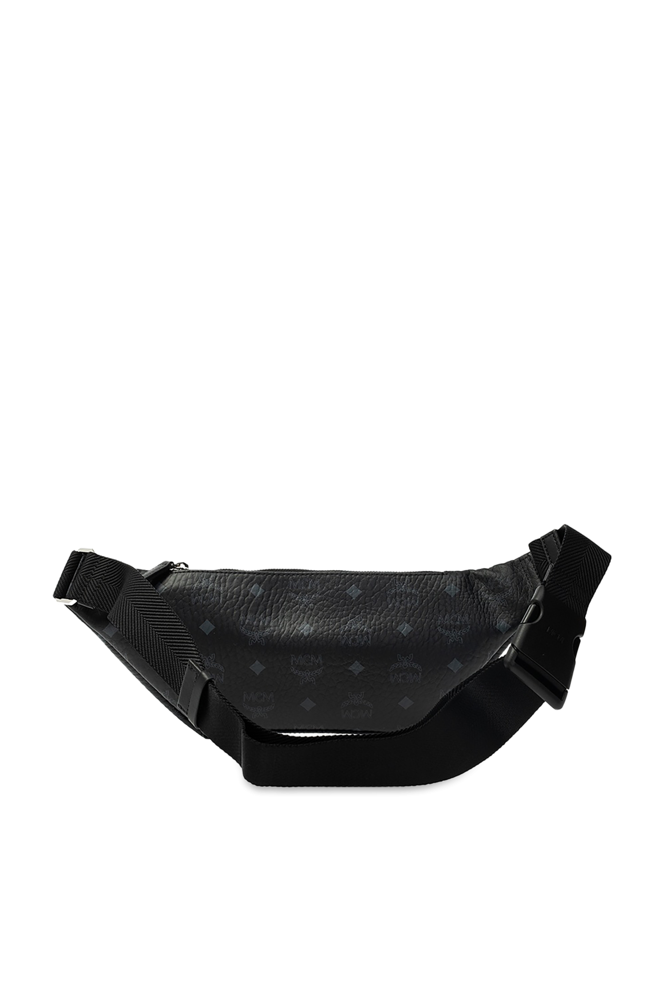 Mcm fanny pack black best sale